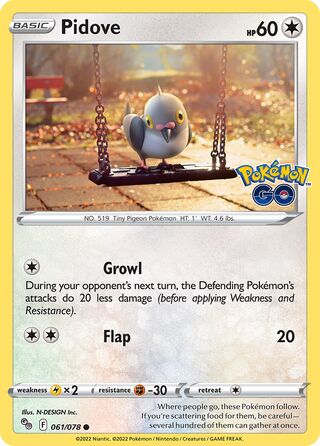 Pidove 61/88 from Pokémon GO