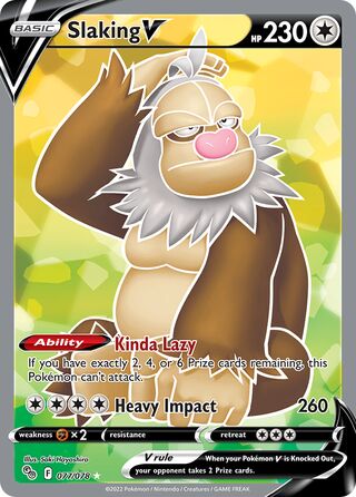 Slaking V 77/88 from Pokémon GO