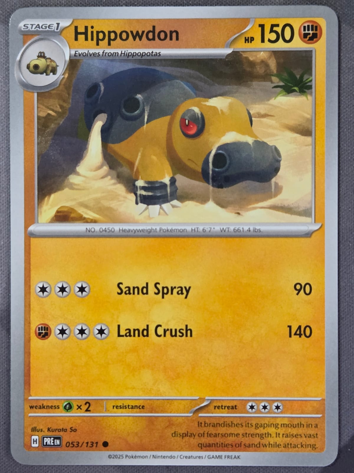 その他 L GEAR SOLID Trading Card #052 HIPPO Hippowdon - TCGmatch Chile