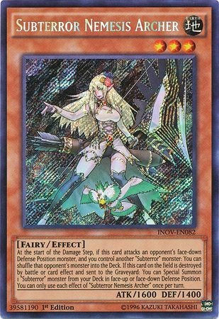 INOV-SP082 - Arquero Nemesis del Subterror - Secret Rare 1st Edition