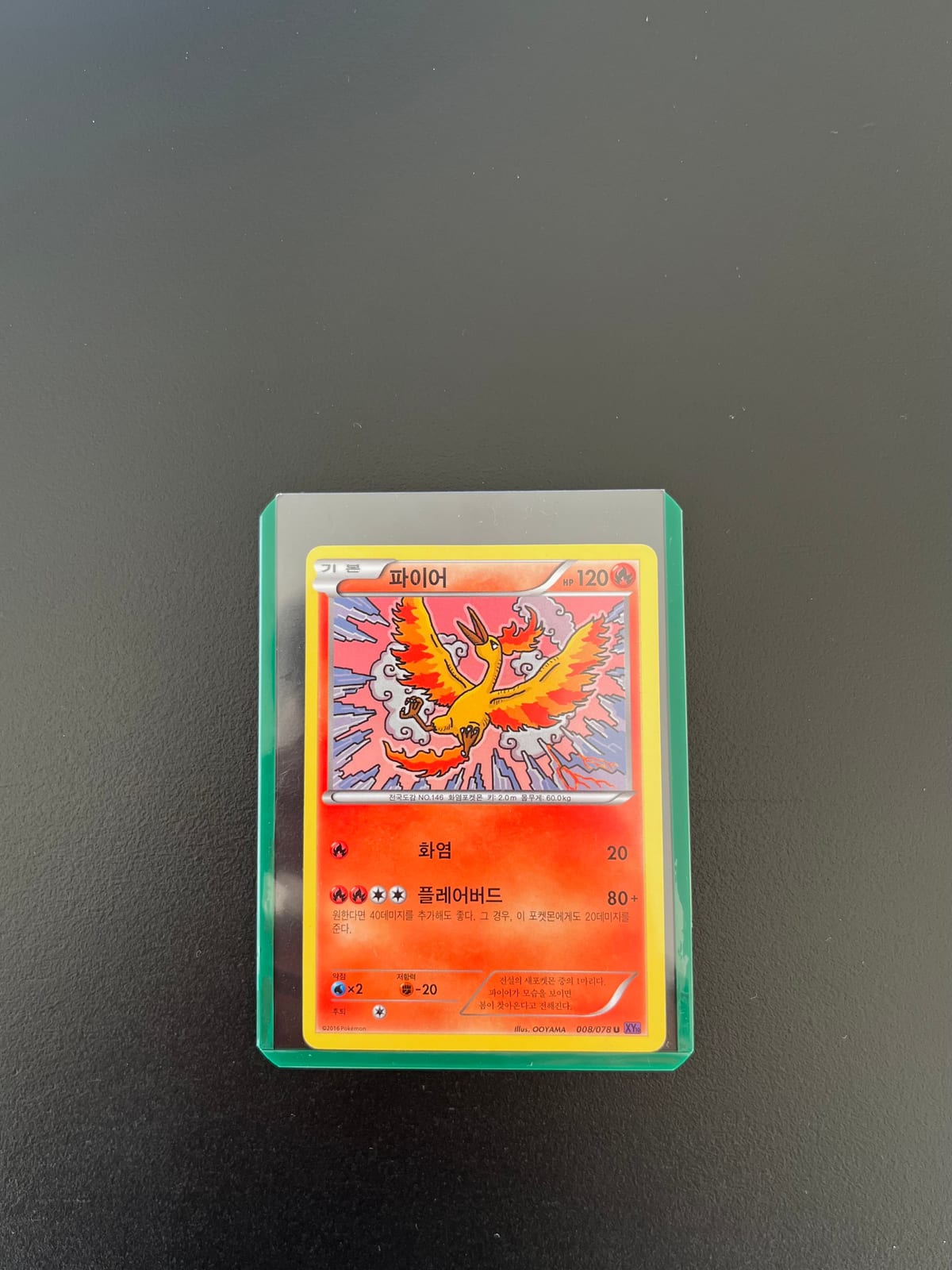Moltres Korean Pokemon Card 1st Edition XY10 008/078