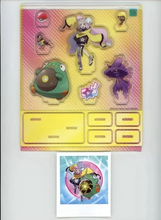 Pegatina Y Soporte De Acrílico Pokémon Jcc Iono's Bellibolt Ex Premium