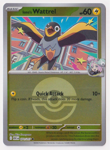 Iono's Wattrel - 071/217 (Poke Ball) - ME: Ascended Heroes (ASC)