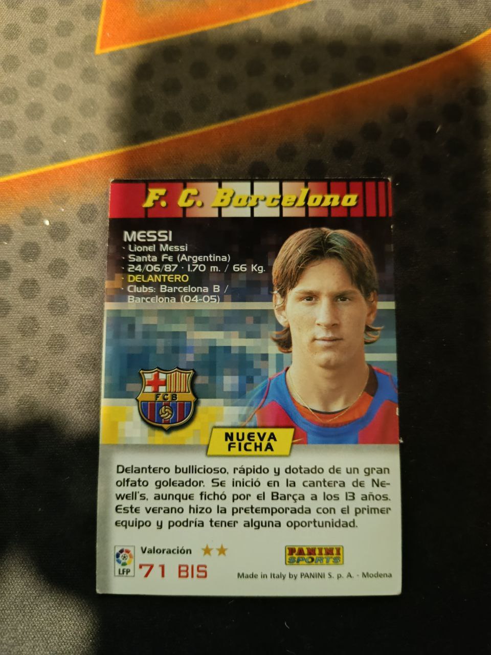 2004-05 Panini Megacracks #71BIS Lionel Messi Rookie Card
