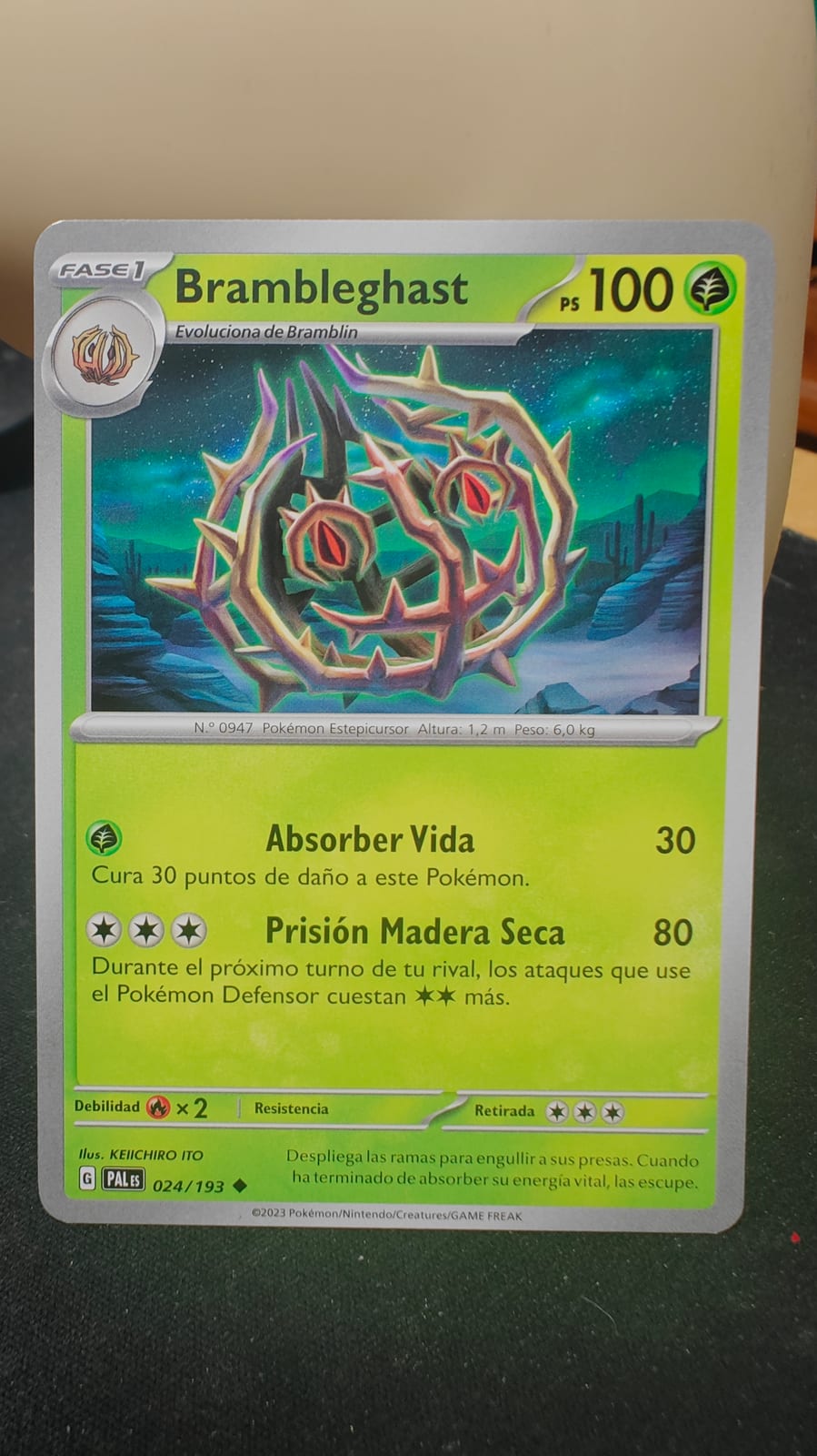 brambleghast pokemon card (41/80) the Defending Pokemon’s attacks cost [C][C] more. Brambleghast Pokemon Trading Card Game