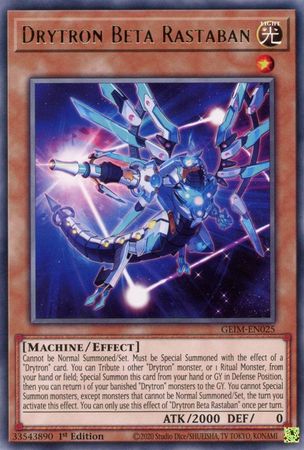 GEIM-EN025 - Drytron Beta Rastaban - Rare 1st Edition