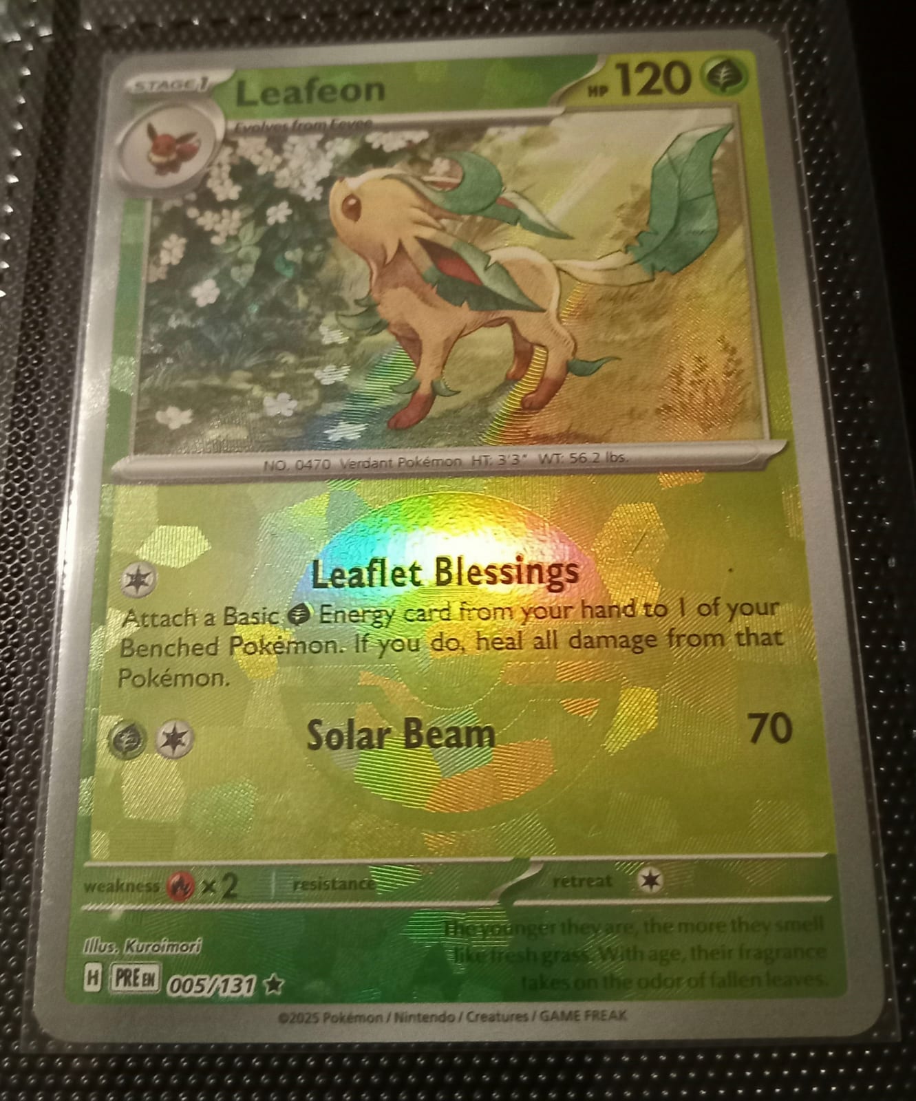 Leafeon pokeball pattern reverse prismatic evolutions ingles
