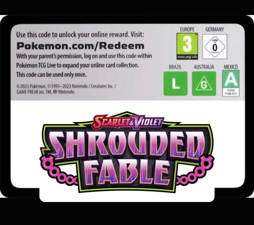 Código TCG Live - Scarlet & Violet— Shrouded Fable