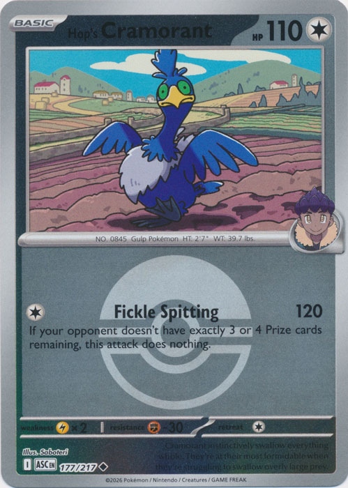 Hop's Cramorant - 177/217 - (Ball Foil)