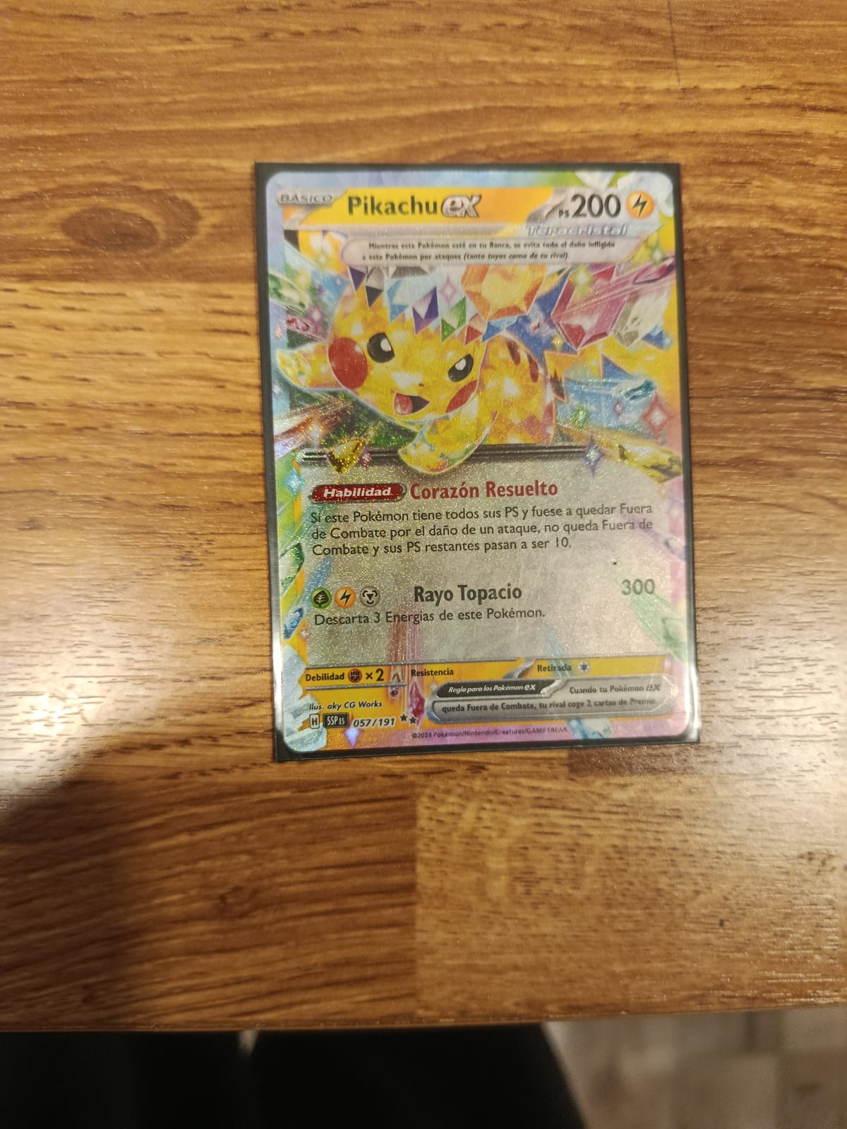 057 191 pokemon card 神奇寶貝TCG - 皮卡丘ex - 057/191 Metal Topaz Bolt (300) Discard 3 Energy from this Pokemon. Pikachu EX Double Rare #057/191
