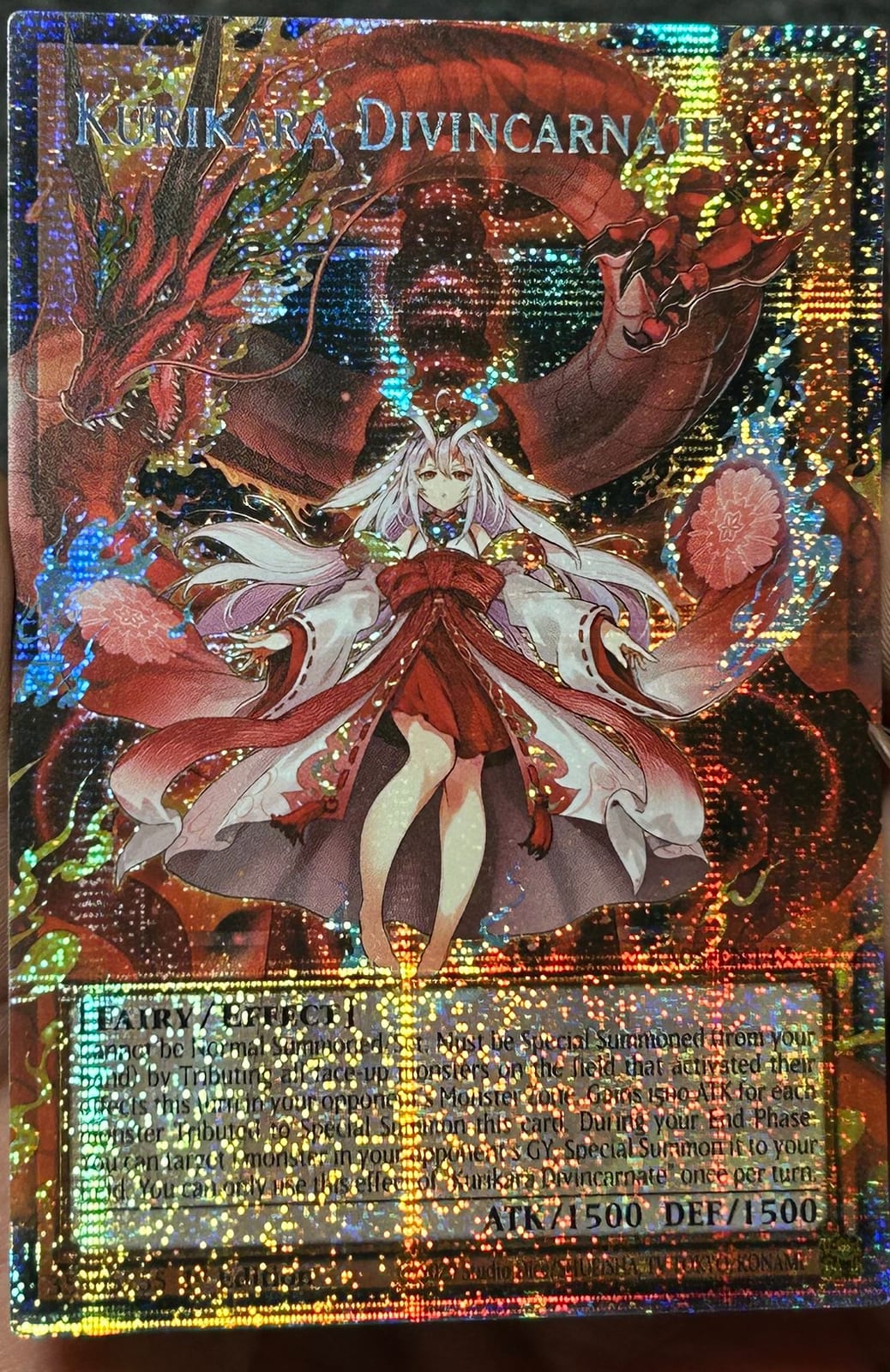 Kurikara Divincarnate (extended art) - RA05-EN147 - Starlight Rare 1st Edition