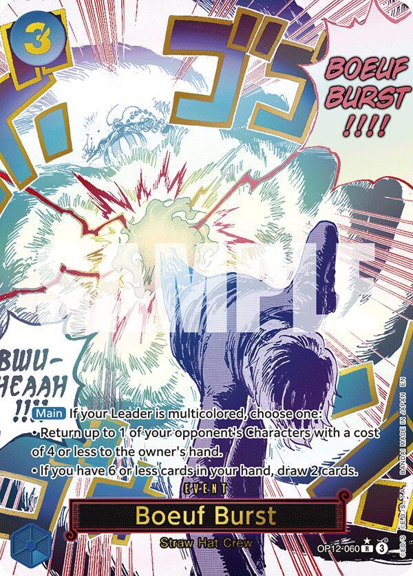 い 牛肉バーストBOEUF BURST ALTERNATE ART PSA9 Boeuf Burst (Alternate Art) - Legacy of the Master (OP12) OP12-060