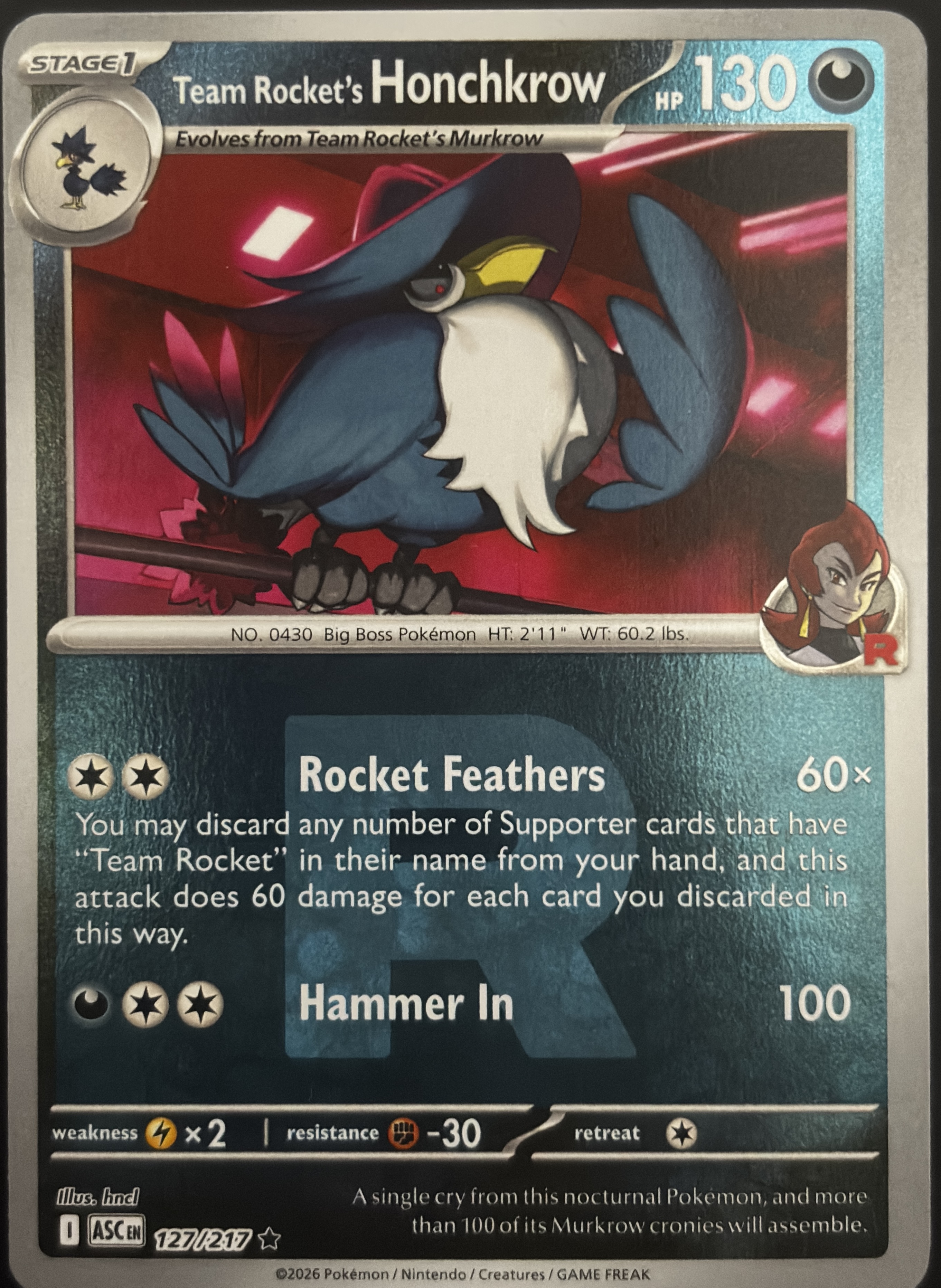 Team Rocket's Honchkrow - TCGmatch Chile Team Rocket's Honchkrow - TCGmatch Chile