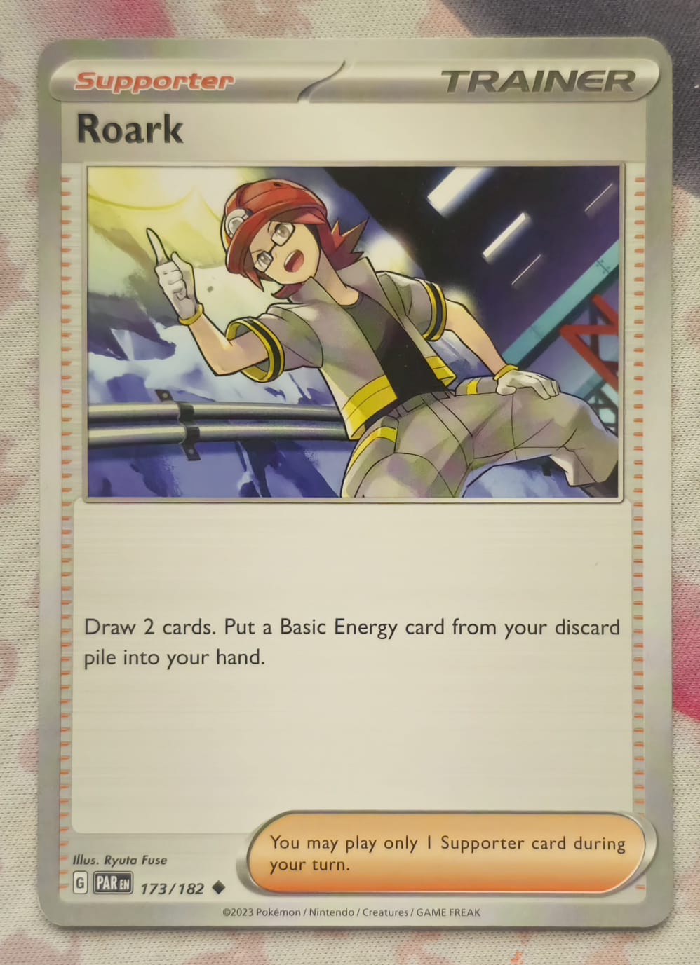roark pokemon card - 173/182 - Paradox Rift Put a Basic Energy card from your discard pile into your hand.You may play only 1 Supporter card during your turn. Roark - TCGmatch Chile