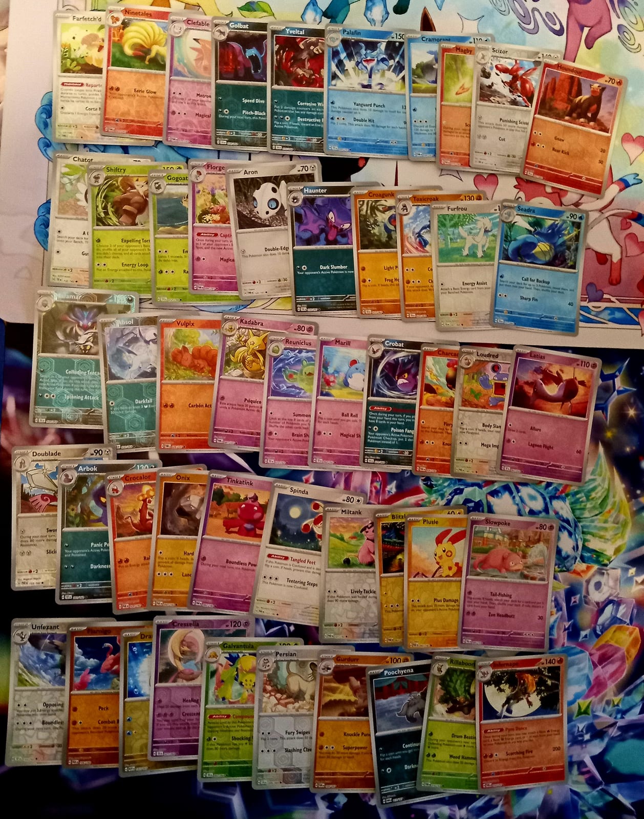Pack lote 50 cartas reverse ediciones al azar español e ingles