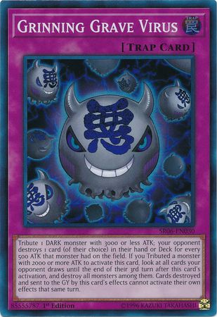 Grinning Grave Virus - SR06-EN030 - Super Rare 1st Edition