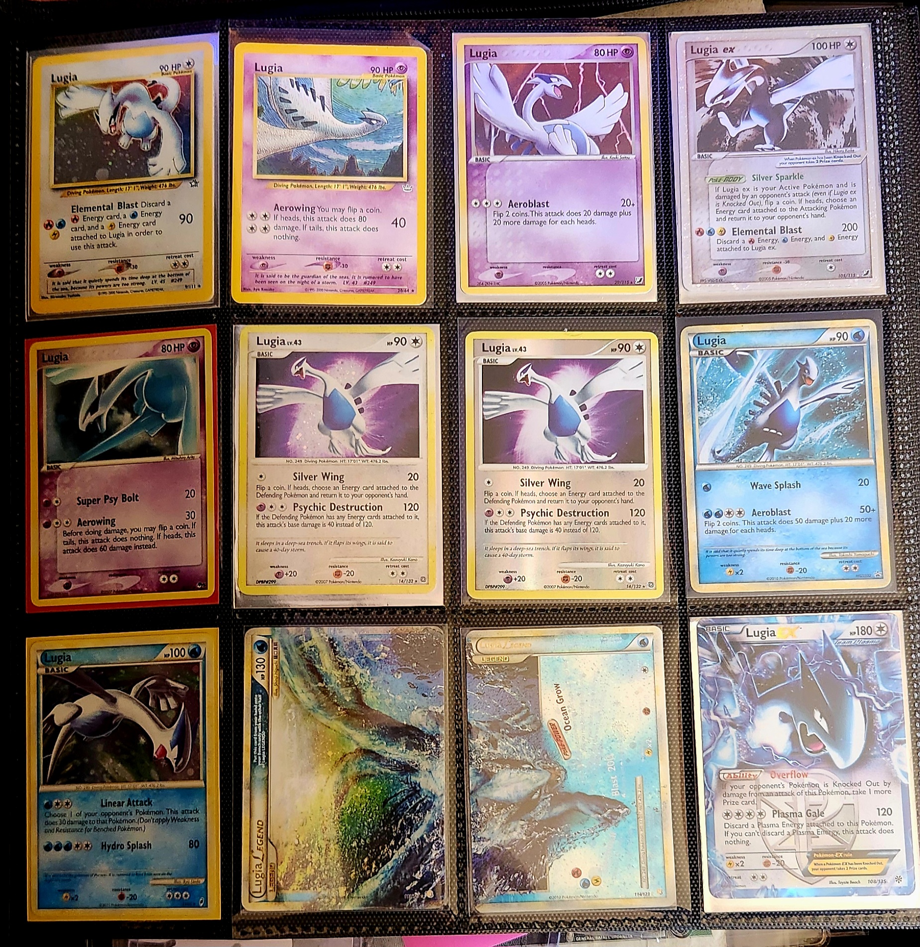 Colección Lugia desde año 2000 cartas en su gran mayoria impecables. solo venta completa