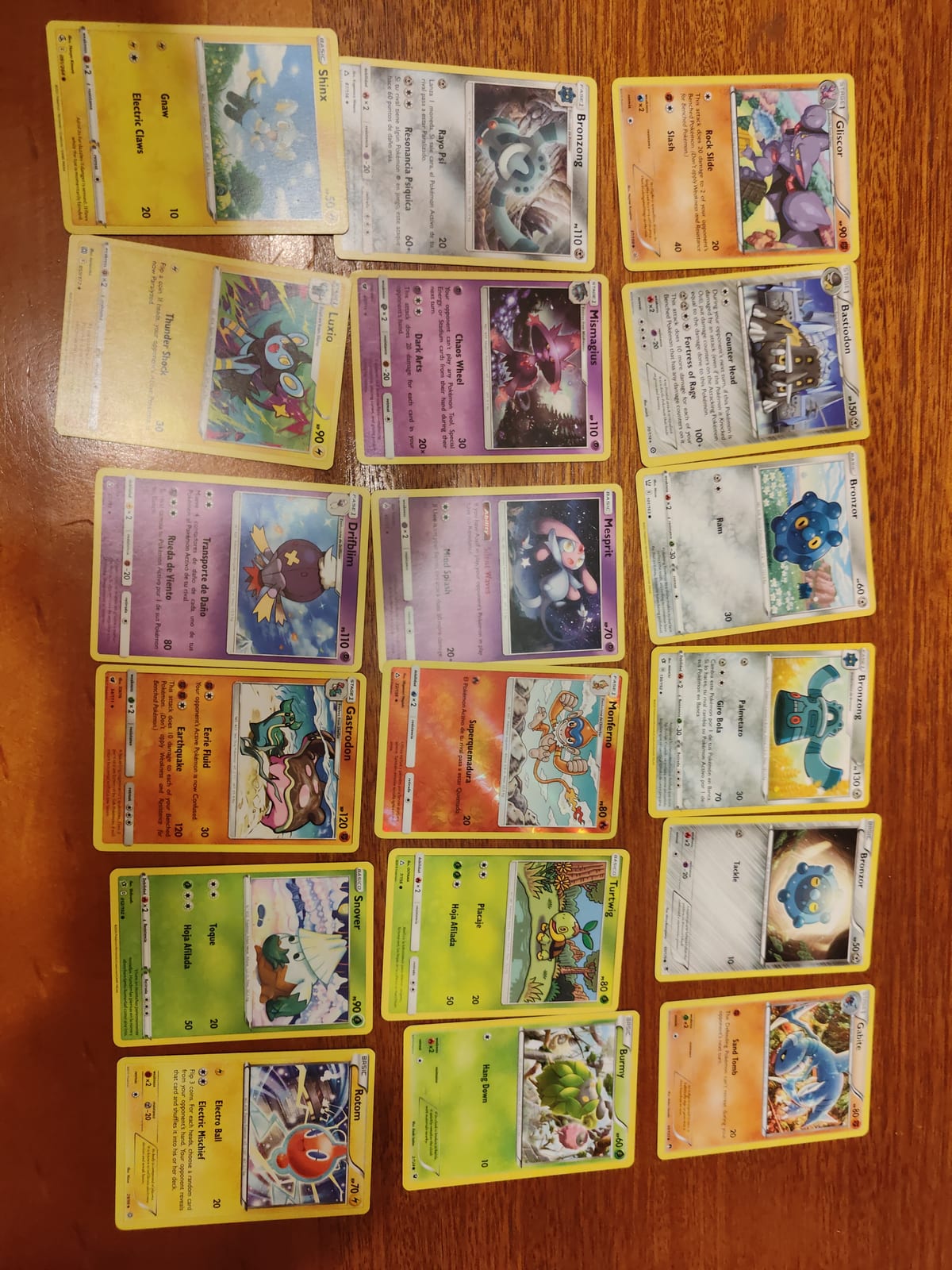 Lote Sinnoh 34 cartas
