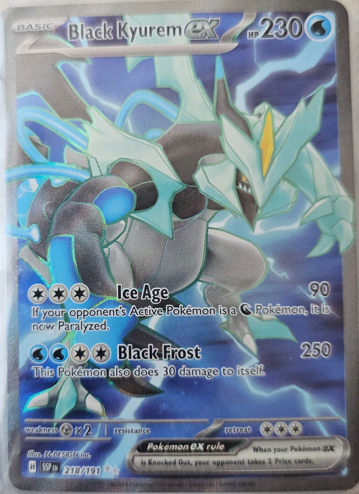 218 191 pokemon card Black Kyurem Ex - 218/191 - Full Art - Surging Sparks your opponent takes 2 Prize cards. Pokemon Pikachu Ultra Rare Card
