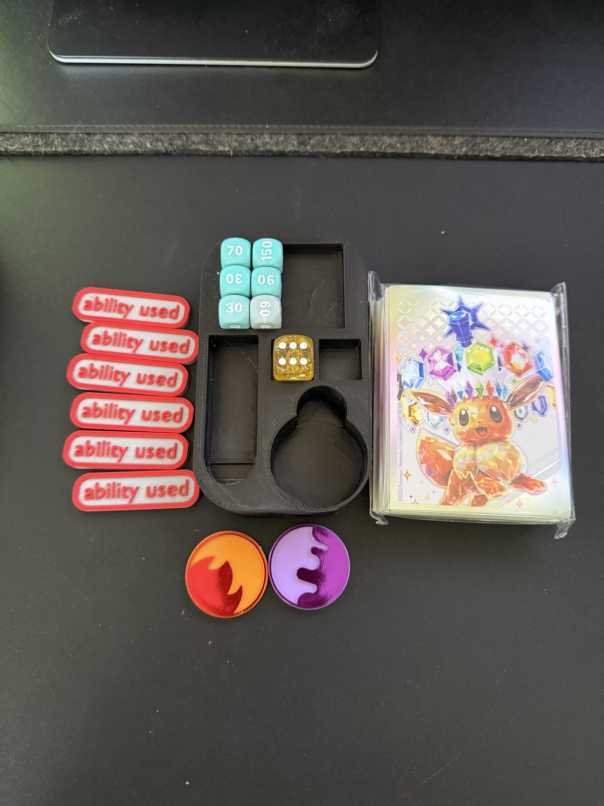 Organizador Mini Tin + Sleeves + Set Dados y Tokens