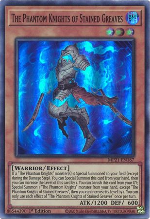 MP21-EN167 - The Phantom Knights of Stained Greaves - Super Rare 1st Edition