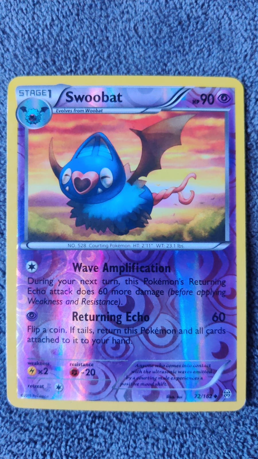 swoobat pokemon card value - XY - BREAKthrough - - 072/162 [Psychic] Swoobat (Genetic Apex #134/226, 1-Diamond)