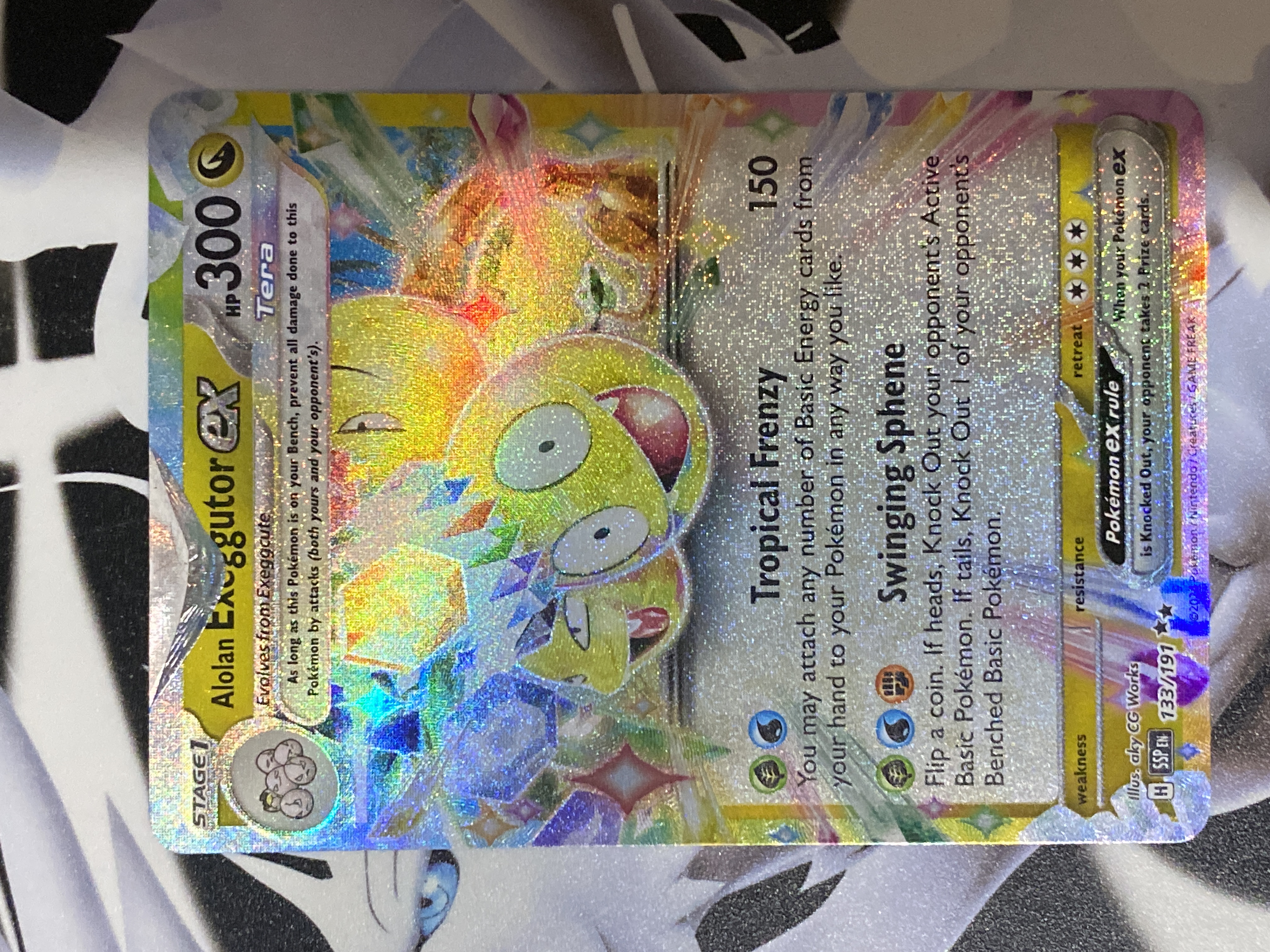 Alolan Exeggutor ex, con falla de fábrica