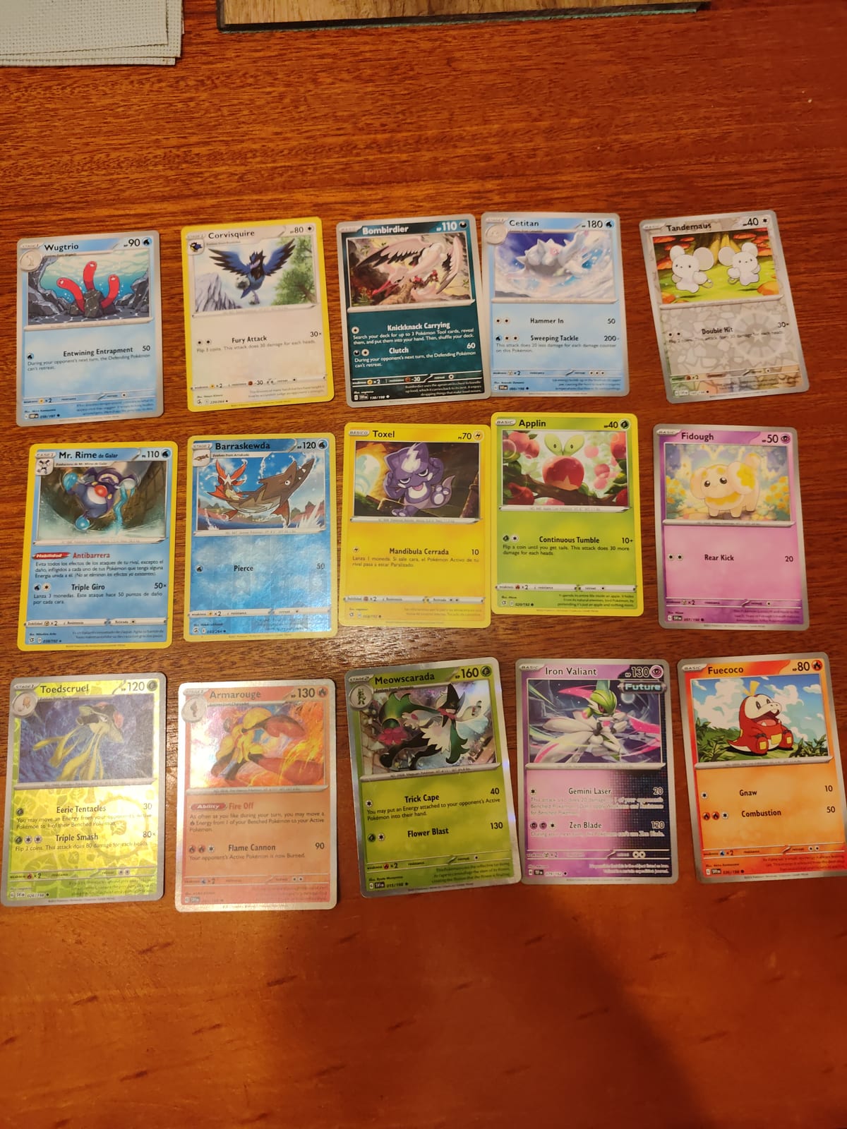 Lote Paldea y Galar 15 cartas