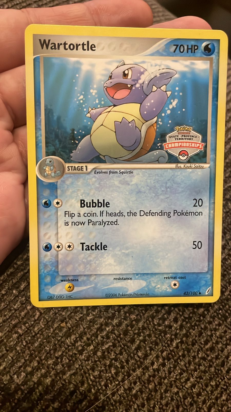 Wartortle Ex crystal guardians Championship stamped