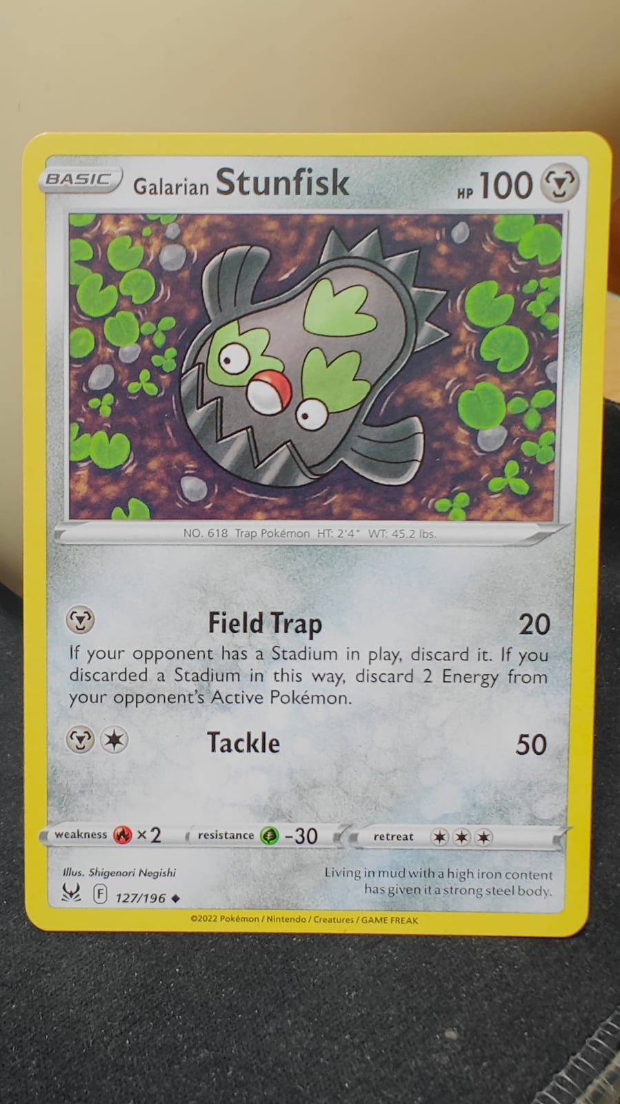 galarian stunfisk pokemon card value V - 184/189 Full Art Ultra Rare All cards will be carefully packed for safe transit Galarian Stunfisk Price & Card