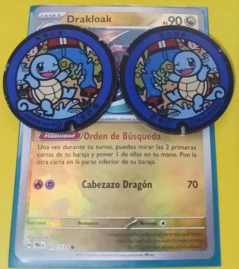 Squirtle y Red - Marcador de habilidad acrílico