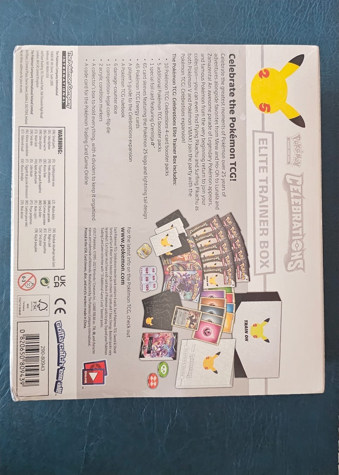 Pokémon TCG Celebrations – Elite Trainer Box (25th Anniversary) – Factory Sealed – Inglés