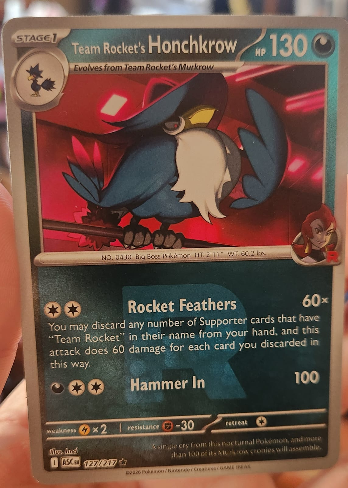 Team Rocket's Honchkrow (Team Rocket) - ME: Ascended Heroes (ASC)