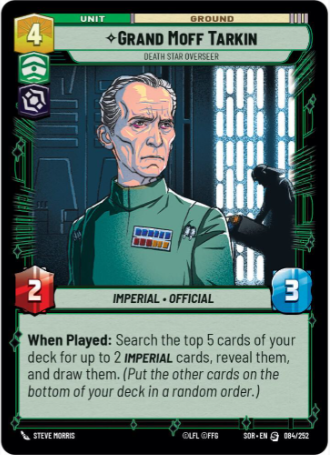 Gran Moff Tarkin, Supervisor De La Estrella De La Muerte SOR 084