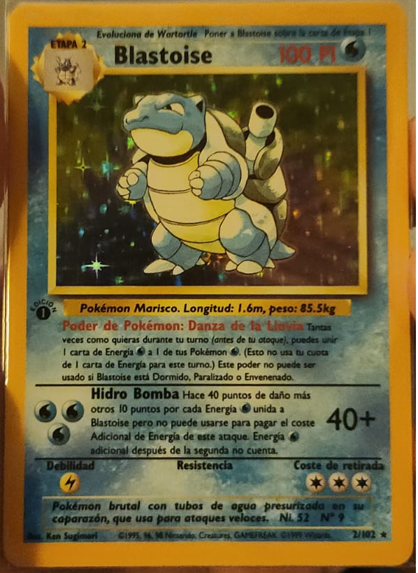 Blastoise Base Set Primera Edicion en Español