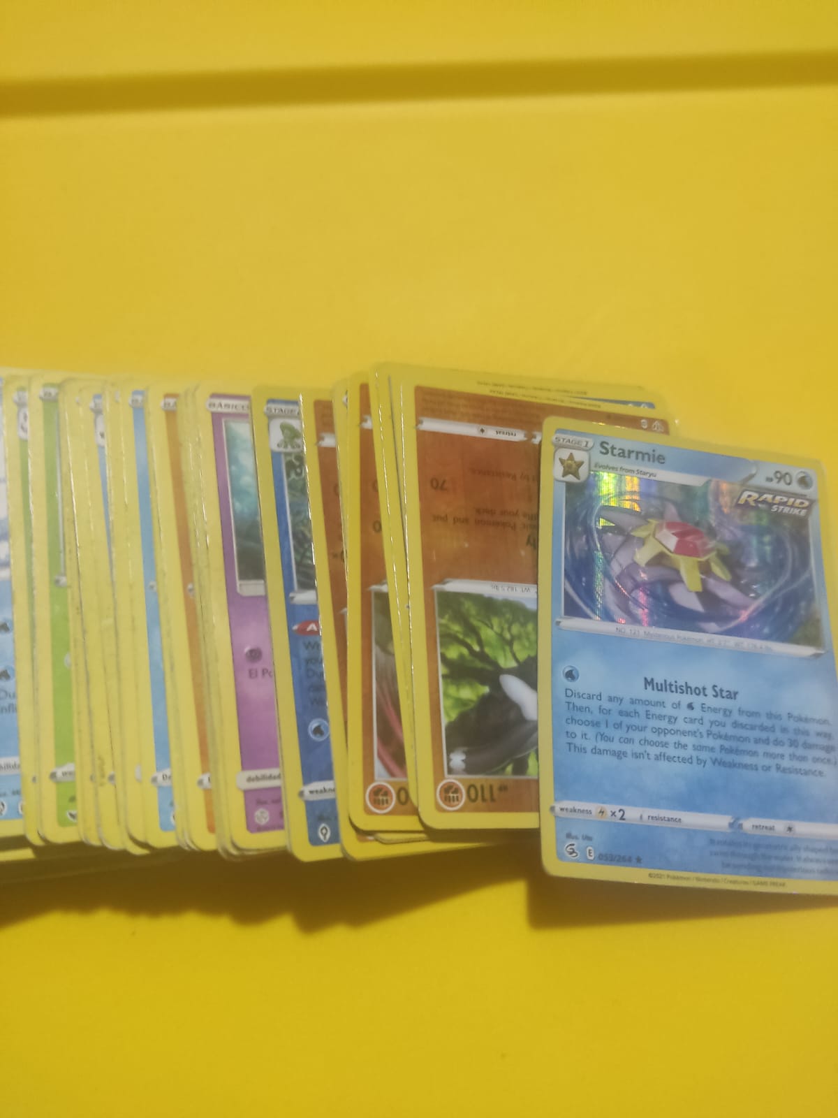 Lote 100 cartas borde amarillo (Aceptable-Dañada)