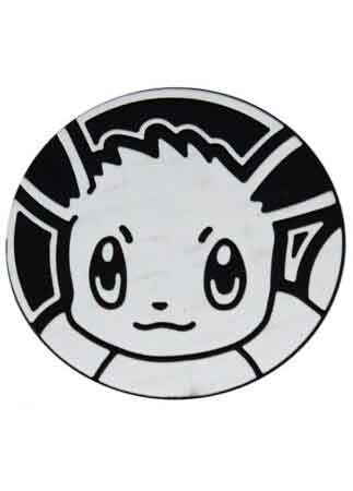 Moneda Eevee Plateada Grande