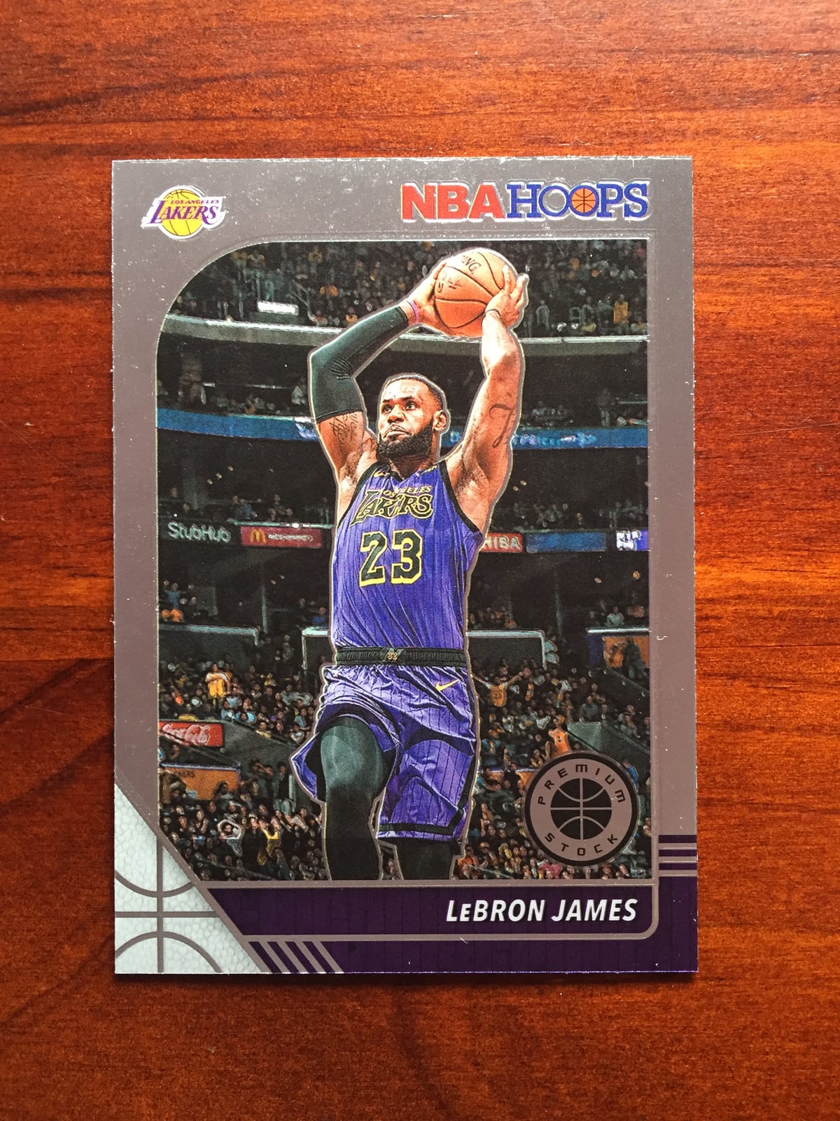 2019-20 NBA Hoops Premium Stock LeBron James #87 Lakers - TCGmatch