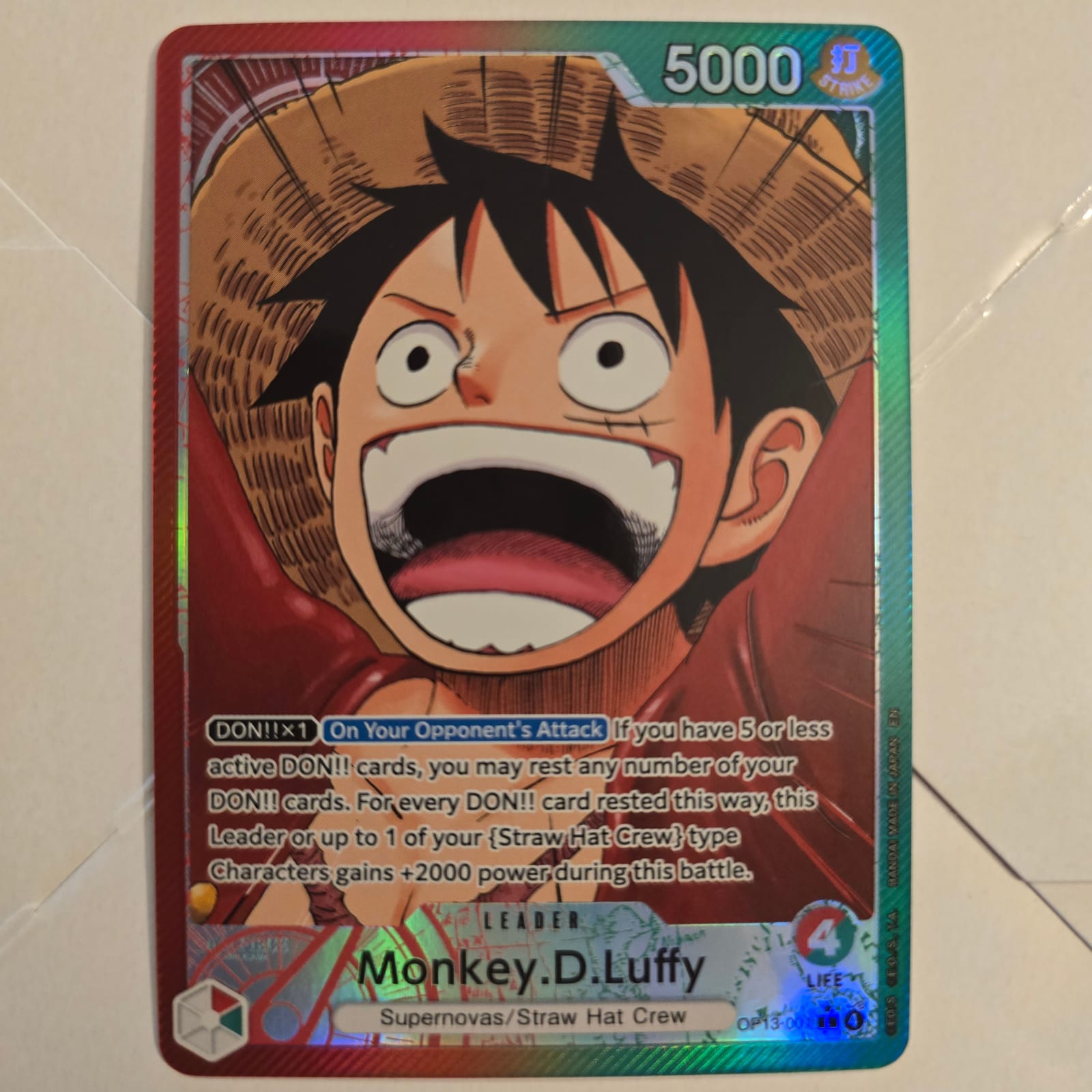 Monkey.D.Luffy (001) (Alternate Art) - Carrying On His Will (OP13)