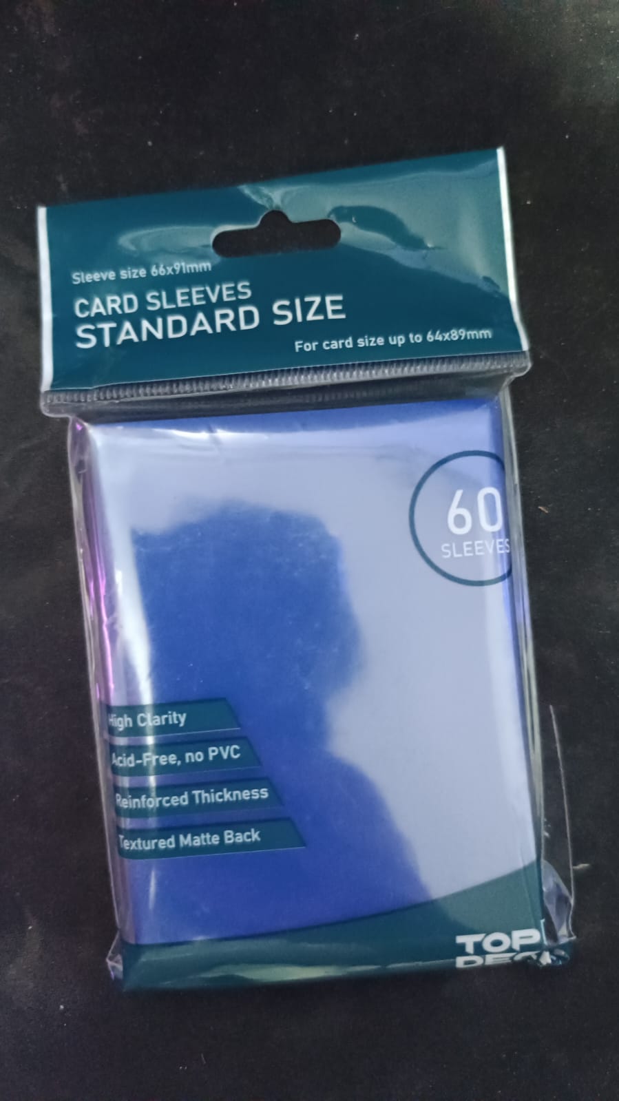 Fundas Top Deck - card sleeves standard size 64x89mm Color AZUL