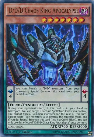 D/D/D Chaos King Apocalypse - SDPD-EN001 - Ultra Rare 1st Edition
