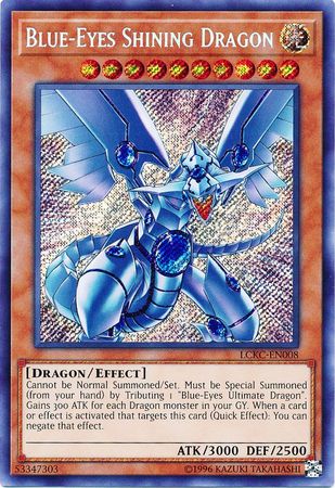 Blue-Eyes Shining Dragon - LCKC-EN008 - Secret Rare Unlimited