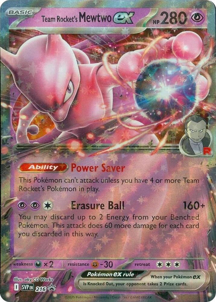 Team Rocket's Mewtwo ex - SVP 216 (PROMO) Inglés