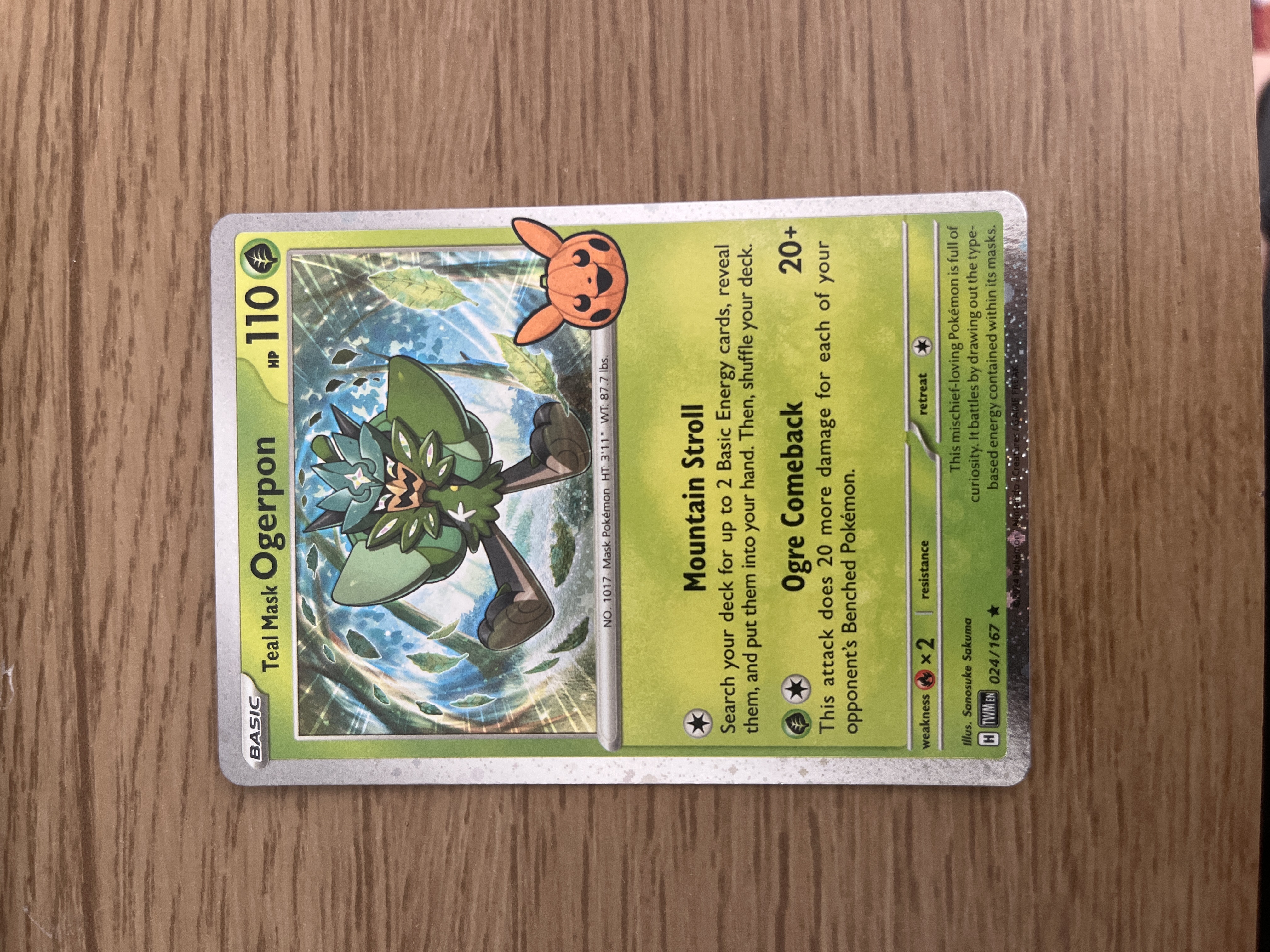 Teal Mask Ogerpon Trick or Trade 2024 holo (024/167)