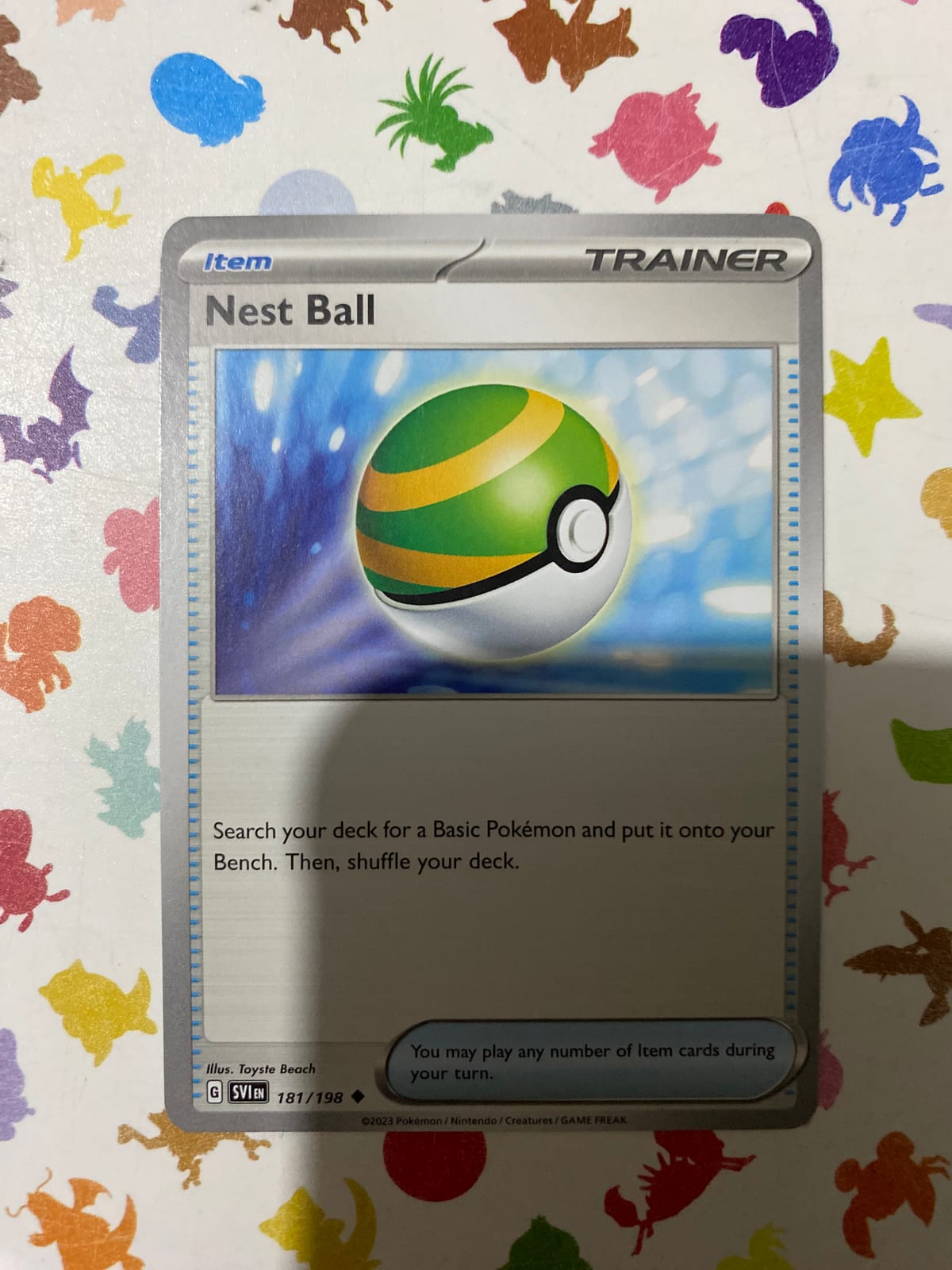 nest ball pokemon card value (181/198) (2024 North America Championships) [League & Champ Championship Cards Type Pokemon TCG: The Best Poke
