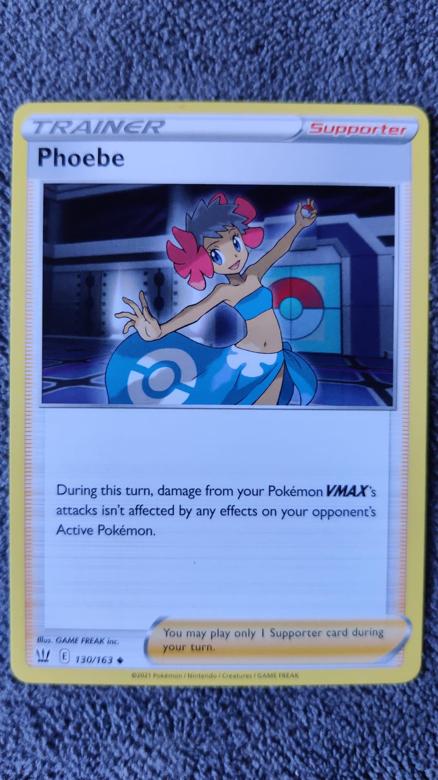phoebe pokemon card price Battle Styles #161 (cgc damage from your Pokmon VMAXs attacks isnt affected by any effects on your opponents Active Pokmon Phoebe Full Art - SWSH05: