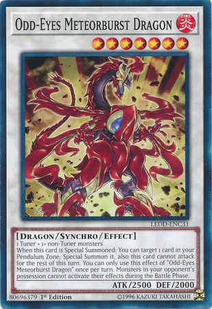 Odd-Eyes Meteorburst Dragon - LEDD-ENC31 - Common 1st Edition
