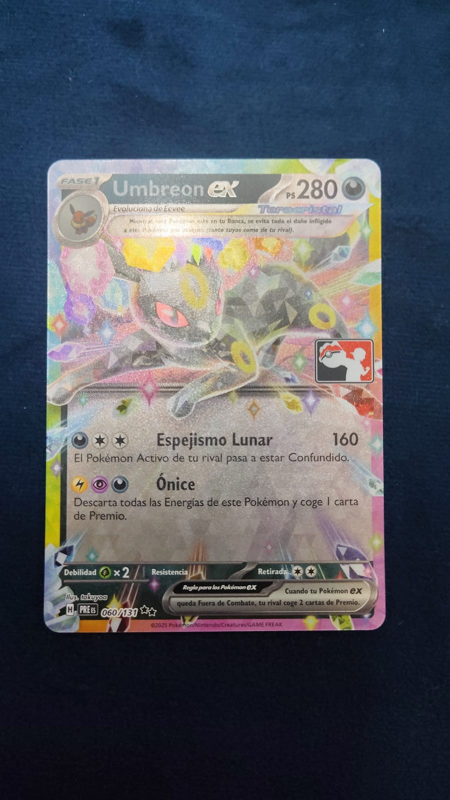 1u umbreon ex 060/131 carta pokémon evoluciones - Compra venta en