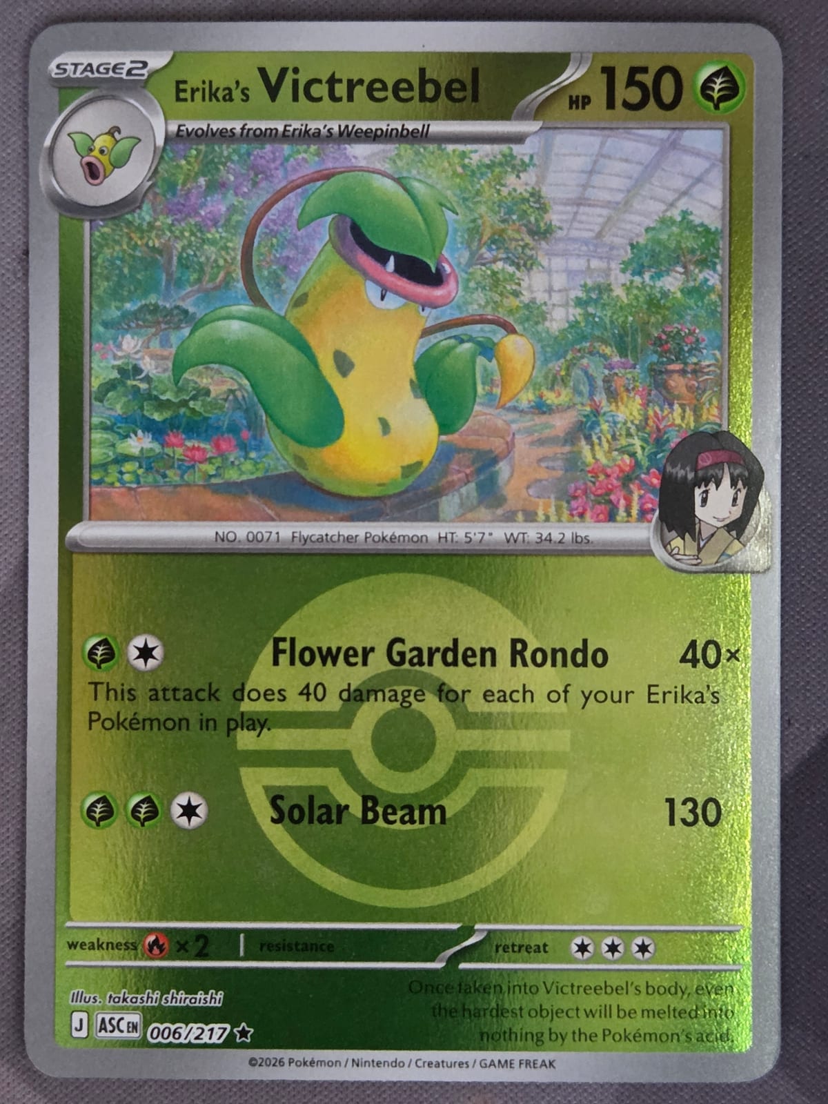 Erika's Victreebel (Pokéball pattern)