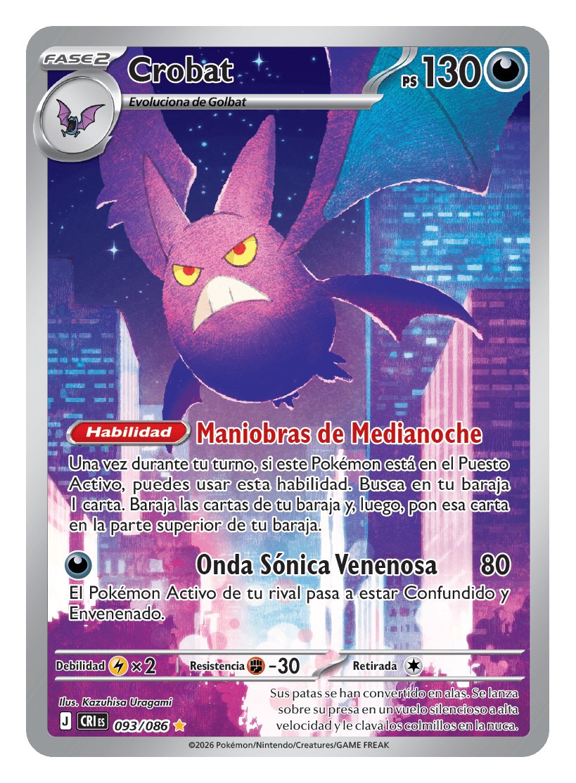Crobat Chaus Rising Crobat 93/86 Chaos Rising - TCGmatch Chile